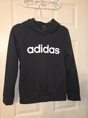 Adidas Black Hoodie with White Logo